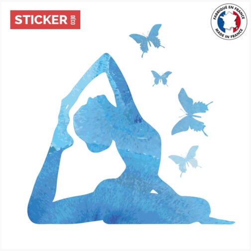 Sticker yoga papillon
