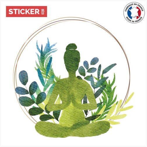 Sticker yoga vegetaux