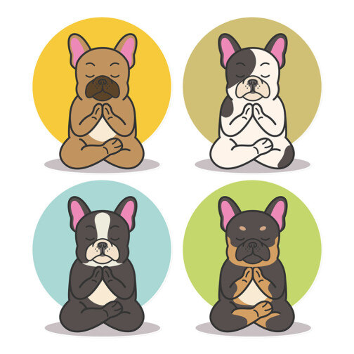 Sticker chiens zen