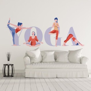 Sticker cour de yoga