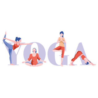 Sticker cours de yoga