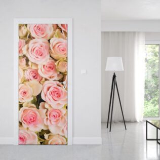 Crearreda - Sticker fenêtre - Sticker pour porte - Bloem de magnolia - Rose