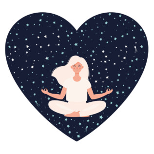 Sticker yoga constellation