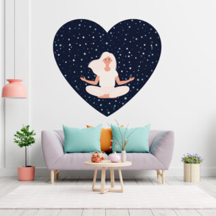 Sticker yoga constellation