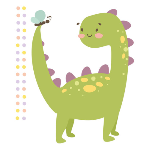 Sticker brachiosaure kawaii