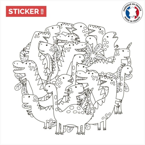 Sticker dinosaure doodle