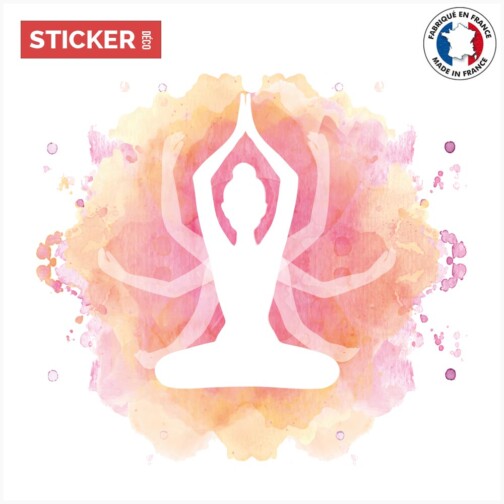 Sticker meditation aquarelle