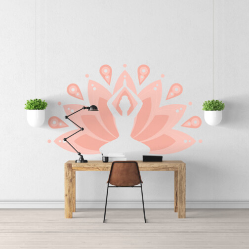 Sticker meditation fleur