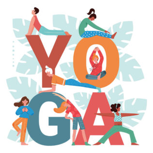 Sticker pratique du yoga flat