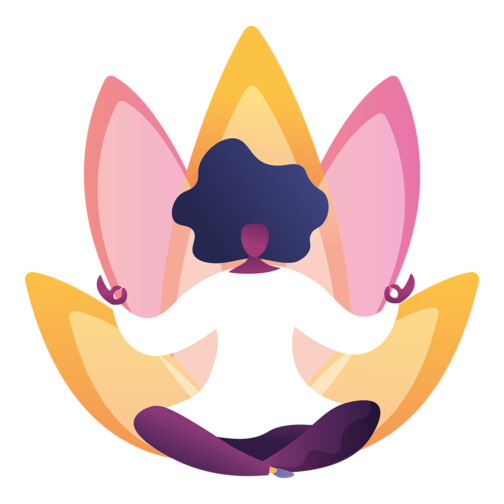 Sticker yoga lotus