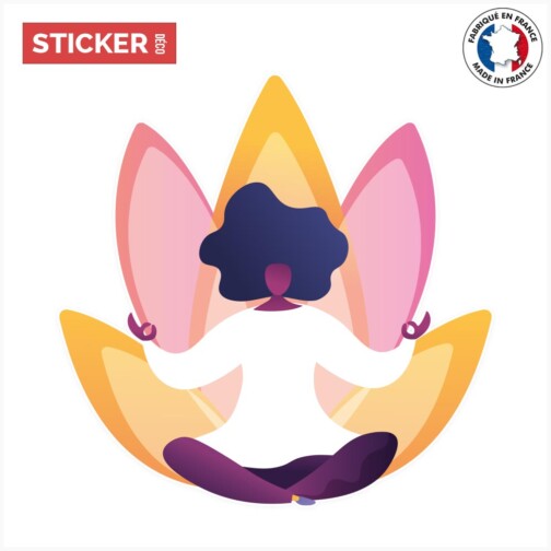 Sticker yoga lotus