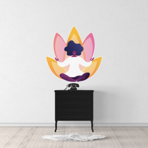 Sticker yoga lotus
