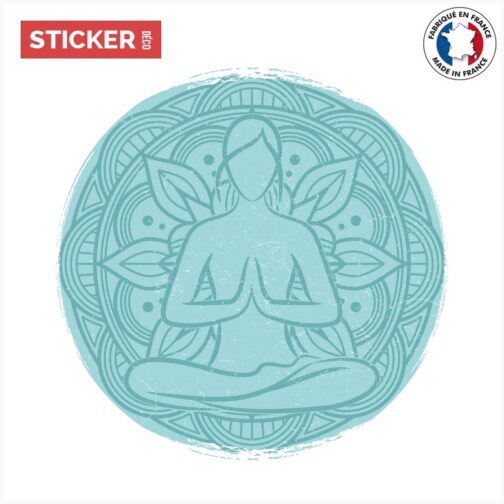 Sticker yoga peinture