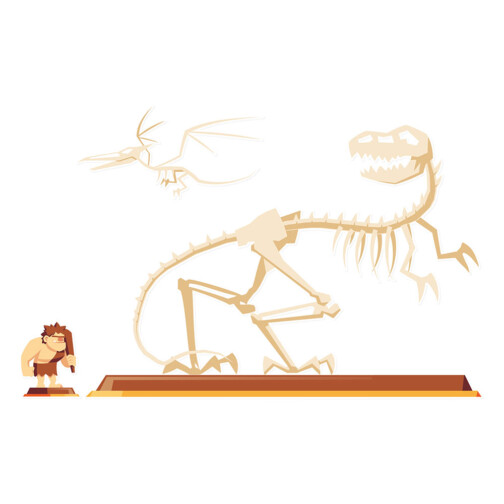 Sticker dinosaure musee