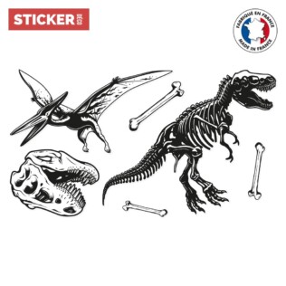 Sticker T-Rex Dessin Au Trait, Stickers Dinosaure