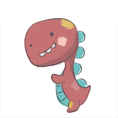 Sticker baby dino
