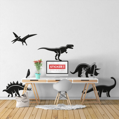 Stickers Dinosaures Silhouettes
