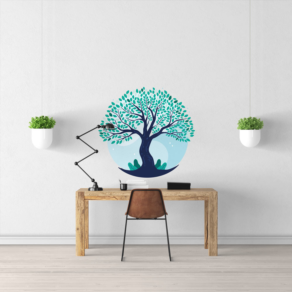 Sticker arbre pour décoration murale - Stickers muraux nature pas cher