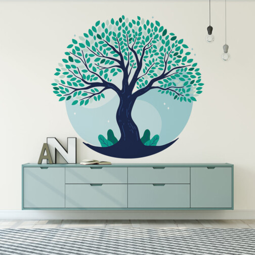 Sticker Arbre De Vie Bleu