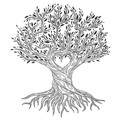 Sticker Arbre De Vie Doodle