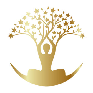 Sticker Arbre De Vie Yoga Or