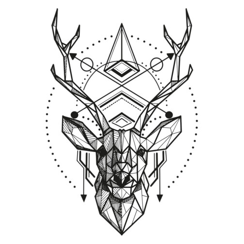 Sticker Cerf Esoterisme
