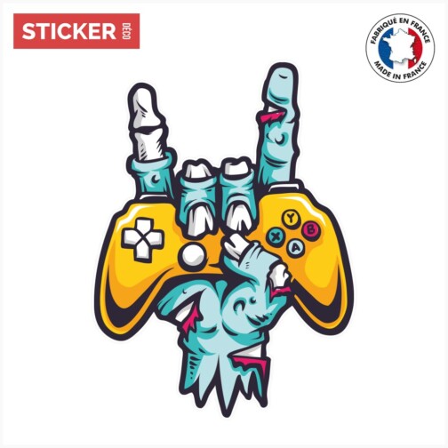 Sticker zombie manette