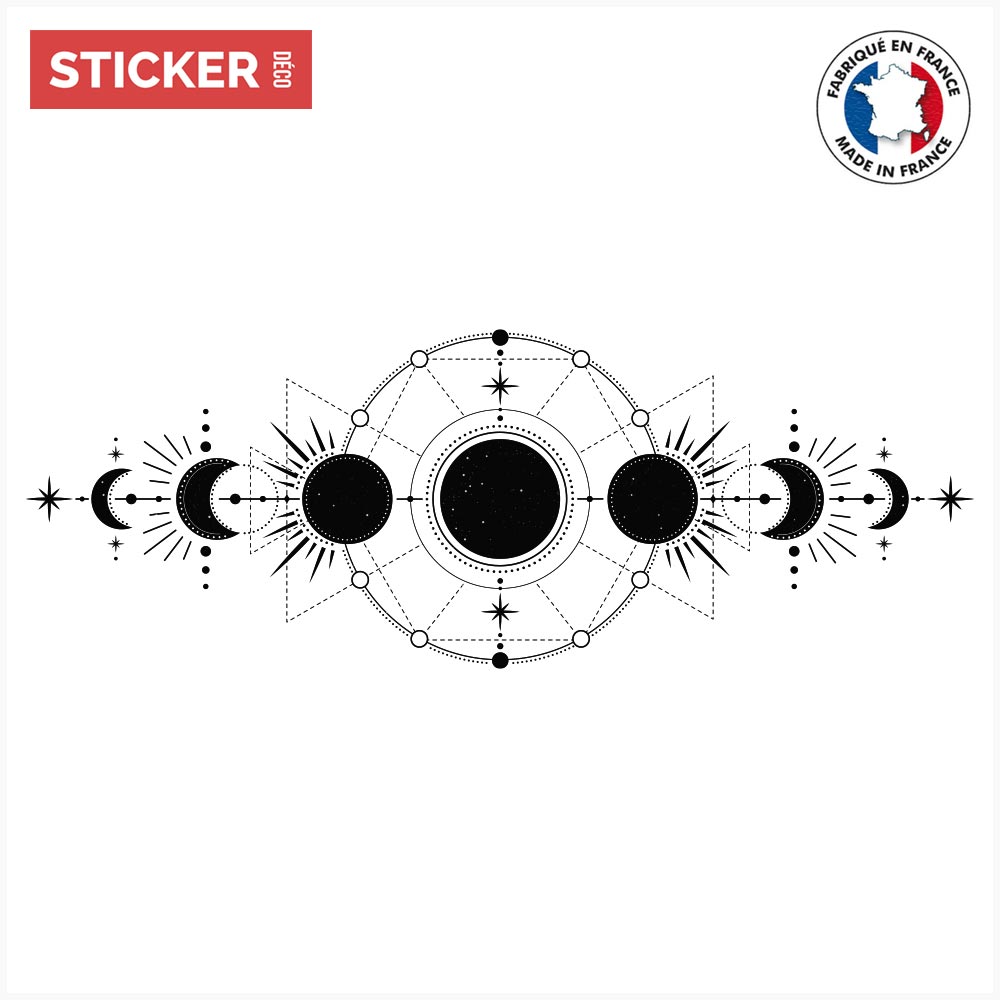 Sticker Phase Lunaire Sticker Astrologie Autocollants Stickerdeco Fr
