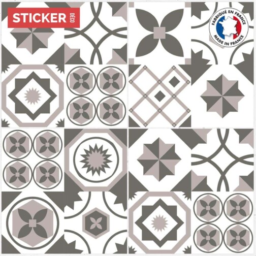 Stickers Sol Carreaux De Ciment Mosaique