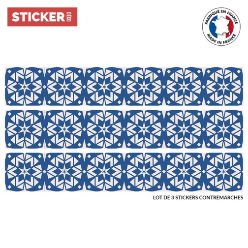 Stickers Escalier Zellige Bleu