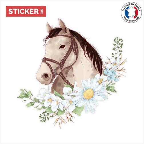 Sticker Cheval Fleure