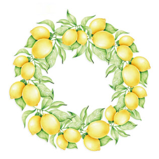 Autocollant Plafonnier Couronne De Citrons