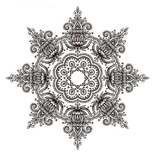 Autocollant Plafonnier Mandala Flocon