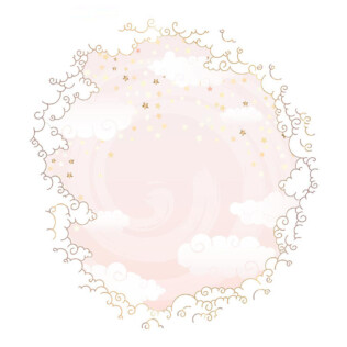 Autocollant Plafonnier Nuages Beiges