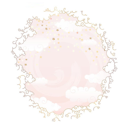 Autocollant Plafonnier Nuages Beiges