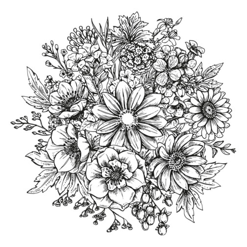 Plafonnier Adhésif Fleurs Doodle