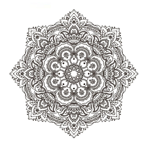 Plafonnier Adhésif Mandala Fleurie
