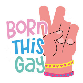 Sticker born this gay
