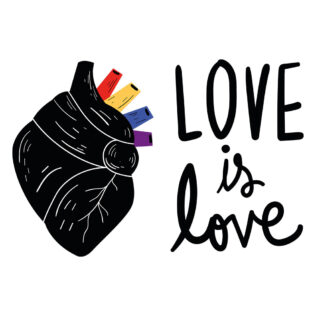 Sticker Citation Love Is Love