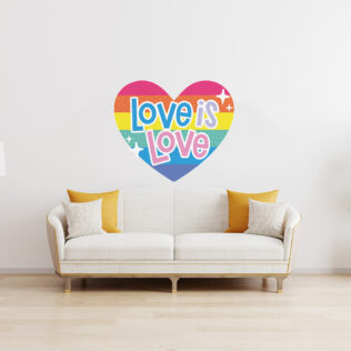 Sticker Coeur Love Is Love