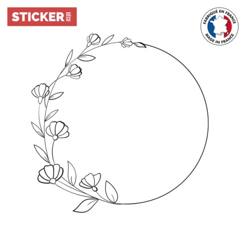 Sticker Plafonnier Fleurs Doodle