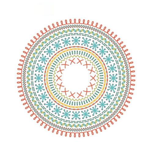 Sticker Plafonnier Mandala Tissée