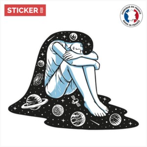 Sticker Fille De L'espace
