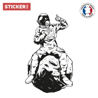 Sticker Cosmonaute Sur La Lune