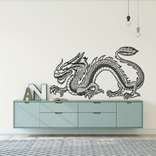 Sticker Dragon Noir