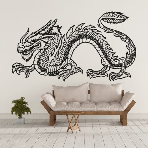 Sticker Dragon Noir