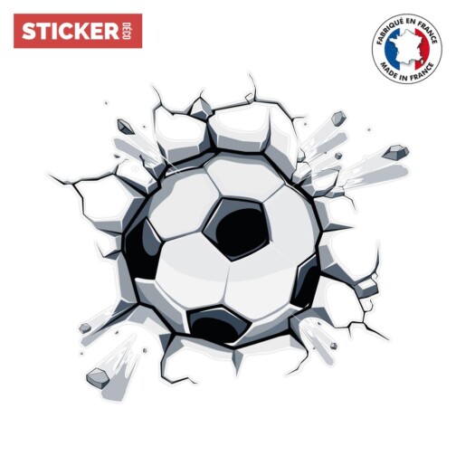 Sticker Football Balle 3D