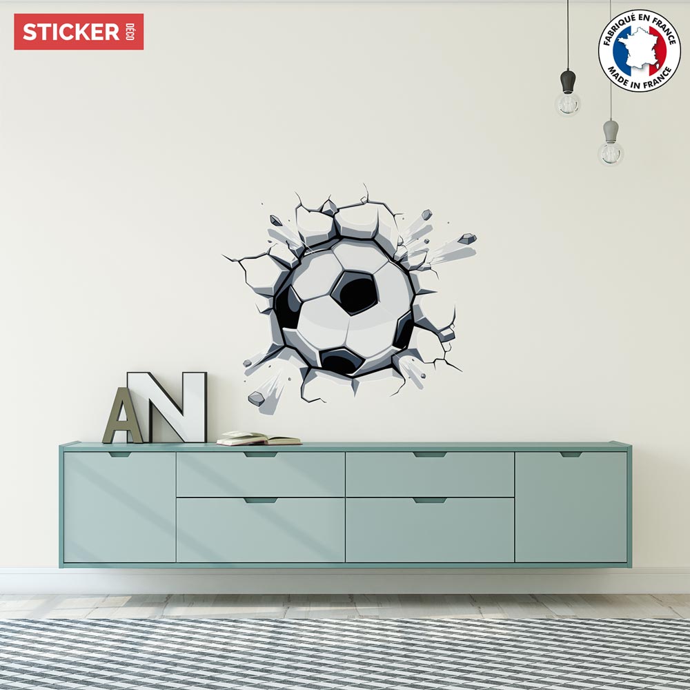 ANHUIB 3D Stickers Muraux Football,Autocollant Mural de Football