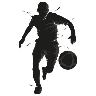 Sticker Football Dessin Monochrome