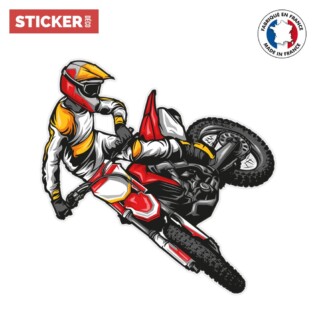 Stickers Moto Cross Superman - Autocollant muraux et deco